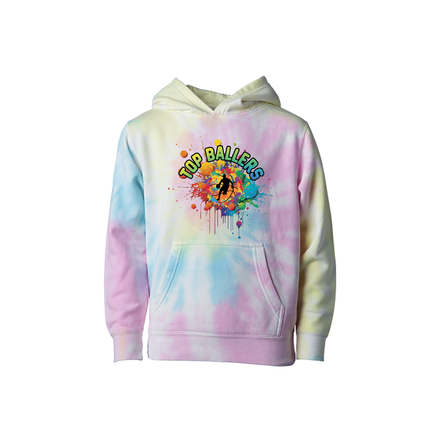 Tie Dye Hoodie Colorblast Logo