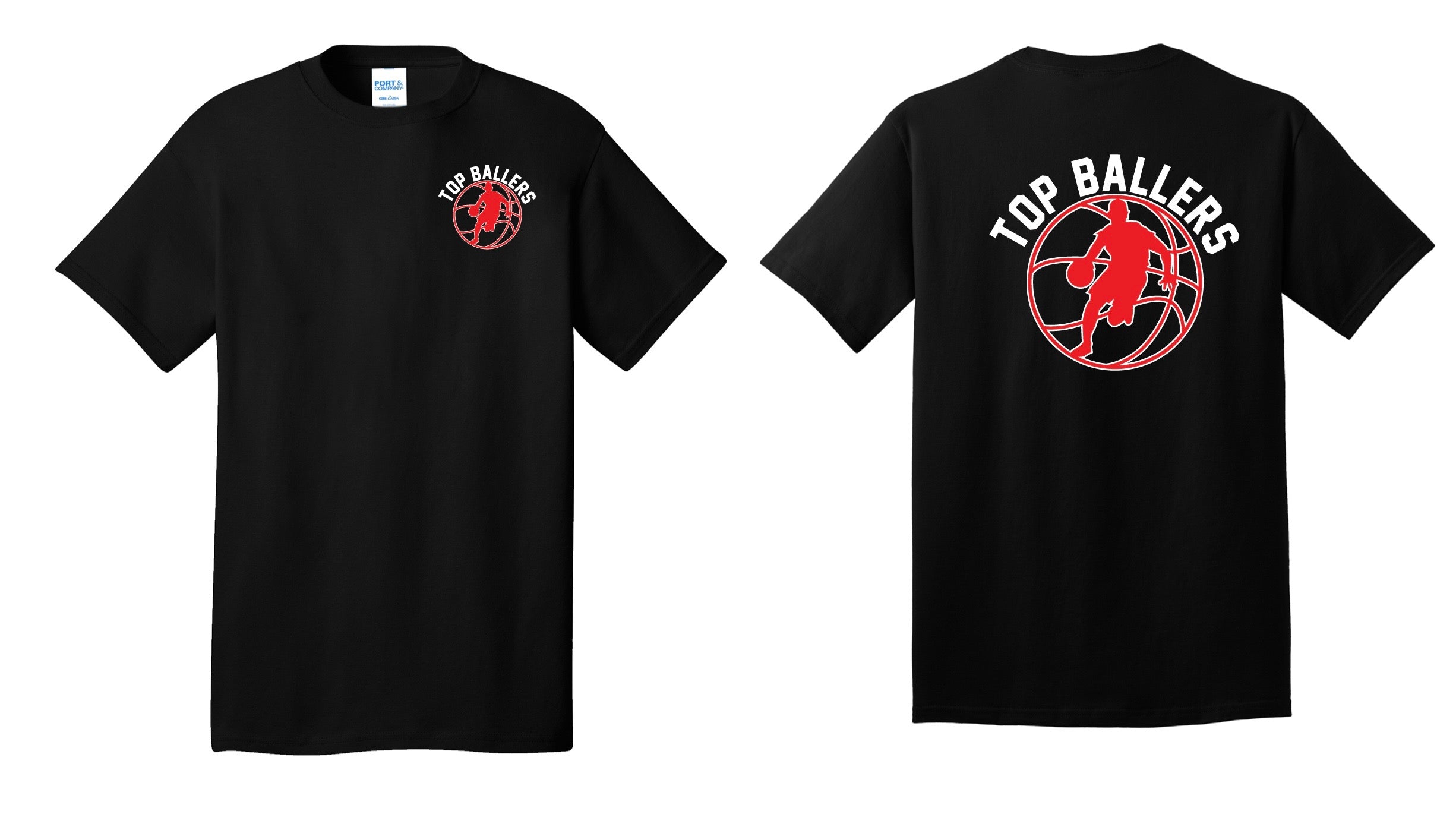 Black Shirt Red Logo