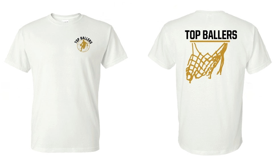 White Shirt Gold Net