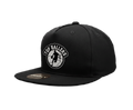 Black Embroidered Snapback Hat